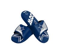 FOCO Dallas Cowboys NFL Colorblock Big Logo Gel Slide Blue White Badelatschen Hausschuhe