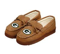 FOCO Green Bay Packers NFL Chaussons mocassins avec logo de l'équipe - S