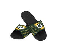 FOCO Green Bay Packers Sandales de douche pour homme Fermeture Velcro Taille M Couleur de l'équipe 42-44