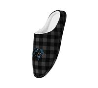 FOCO Homme NFL Sherpa Lined Buffalo Check Memory Foam Slippers Chaussons, Couleur de l'équipe, 9-290