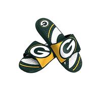 FOCO Homme Sport Shower Flip Flop Sandals Green Bay Packers NFL Big Slides en Gel, Grand Logo Colorblock, 11-12