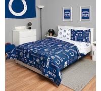 FOCO Indianapolis Colts NFL Team Parure de lit 5 pièces pour lit Double