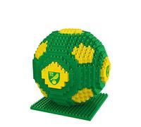 FOCO Jeu de construction de football 3D en briques BRXLZ, motif Norwich City FC, produit sous licence officielle