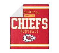 FOCO Kansas City Chiefs Couverture Polaire Sherpa 152,4 x 178,8 cm