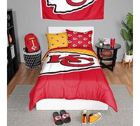 FOCO Kansas City Chiefs Parure de lit 3 pièces (Couette et 2 Couvre-oreillers) - Lit Simple