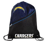 FOCO Los Angeles Chargers Sac à dos haut de gamme avec fermeture éclair diagonale et cordon de serrage