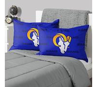 FOCO Los Angeles RAMS Lot de 2 taies d'oreiller pour lit double