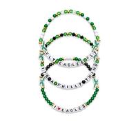 FOCO Lot de 3 bracelets d'amitié rétro Kelly Green de Philadelphia Eagles NFL