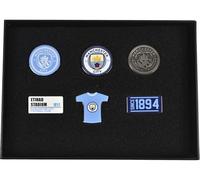 FOCO Lot de 6 badges Manchester City FC dans une boîte de présentation