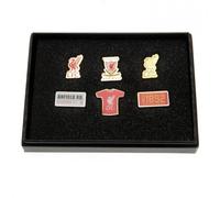 FOCO Lot de 6 badges sous licence officielle Liverpool FC | Marchandise officielle du club de football | Badges à collectionner en émail | Cadeau pour les fans de Liverpool et les supporters de