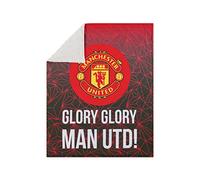 FOCO Manchester United FC EPL Slogan Sherpa Plush Couverture