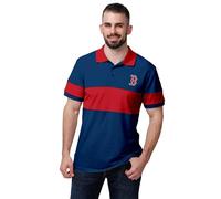 FOCO MLB Polo à manches courtes en coton pour homme avec logo primaire sous licence officielle