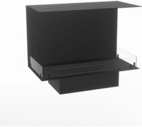 Foco Myst Corner Cheminée électrique Left 1200 - Noir avec décoration en bois, 40x50x120 cm - Acier, capacité 4 litres, eau/électricité