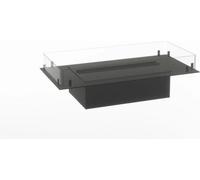 Foco Myst Corner Right 1200 Foyer - Noir, 15 cm - Optimyst Cassette 1000 brûleur - Télécommande - sans chaleur, économe en énergie