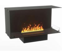 Foco Myst Four 1000 Foyer d'intérieur - Noir, 100x40 cm - Acier avec décoration en bois - Sans chaleur, économie d'énergie