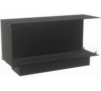 Foco Myst Four 1200 Cheminée à l'éthanol avec plafonnier LED - Noir, 120x40 cm - dimmable, orientable - différentes températures de couleur - Sans chaleur