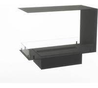 Foco Myst Three Cheminée électrique 800 - Noir, verre de 15 cm de hauteur, 10 heures de combustion - Opti-myst Cassette 500 - Eau et électricité nécessaires