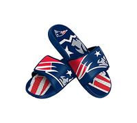 FOCO New England Patriots NFL Mens Colorblock Big Logo Gel Slides - M