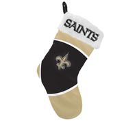 Foco New Orleans Saints NFL Stocking Christmas - Basage de vacances en edition limitee en peluche - Montrez votre esprit avec des decorations de