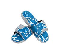 FOCO NFL Detroit Lions Sandales de sport pour homme avec gel de douche à glissière, logo Colorblock Taille XL (13-14) (FFSSNFCBBLGGEL)