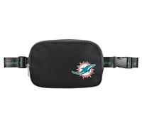 FOCO NFL Grand sac à bandoulière noir avec logo de l'équipe, Miami Dolphins, 7 x 5 x 2 inches