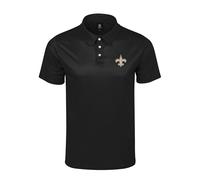 FOCO NFL Polo à manches courtes en polyester pour homme avec logo primaire sous licence officielle, New Orleans Saints., Taille S