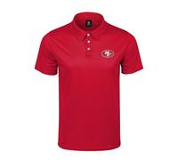 FOCO NFL Polo à manches courtes en polyester pour homme avec logo primaire sous licence officielle, San Francisco 49ers, Taille L