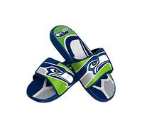 FOCO NFL Seattle Seahawks Gel de douche pour homme Sport Flip Flop SandalsSport Gel de douche Flip Flop Sandals Colorblock Big Logo, Medium (9-10) (FFSSNFCBBLGGEL)