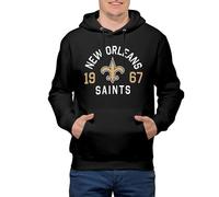 FOCO NFL Team Logo Heritage Print Black Pullover Hoodie Sweatshirt à Capuche, Noir, XL Mixte