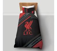 FOCO Parure de lit réversible avec housse de couette et taie d'oreiller Motif Liverpool FC Dark Rayz