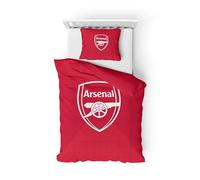 FOCO Parure de lit Simple avec Housse de Couette et taie d'oreiller sous Licence Officielle Football Essential (Arsenal FC)