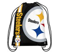 FOCO Pittsburgh Steelers NFL Sac dos avec cordon de serrage avec grand logo