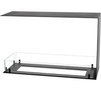 Foco Room Divider 800 Medium, Noir, 800x800x300 mm, Foyer à éthanol encastrable comme séparateur de pièce, brûleur automatique, 3,2-4,4 kW