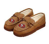 FOCO San Francisco 49ers NFL Chaussons mocassins pour homme avec logo de l'équipe Taille L