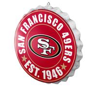 FOCO San Francisco 49ers NFL Team Logo Bouchon de bouteille mural suspendre en mtal Taille unique Rouge Rectangulaire Support mural