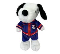FOCO Snoopy Miracle on Ice 1980 Costume d'échauffement pour cérémonie de médaille d'or de l'équipe de hockey 1980 sous licence officielle 25,4 cm en peluche