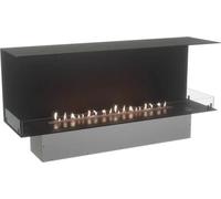 Foco Three 1500, foyer encastrable à l'éthanol à 3 côtés, différents brûleurs au choix, adapté aux murs d'habitation, 3,3 kW 9,4 kW