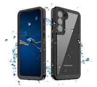 FocRelaxer Coque Samsung S23 Plus IP68 Etanche Antichoc Anti-Poussière Housses S23+ Etui avec Protection D'écran Intégrée à 360° Protection Coque Transparente pour Samsung Galaxy S23 Plus 6,6" Noir