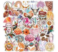 FOCRI Boho Lot de 100 autocollants esthétiques bohèmes pour filles, adultes, modernes, minimalistes et abstraits pour bouteilles d'eau, scrapbooking, journalisation, etc