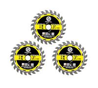 FOCSTOL Disque Carbure Bois 24T-TCT - 3 pièces 75mm x 10mm Lame Scie Circulaire pour Couper Bois Plastique