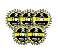 FOCSTOL Disque Carbure Bois 24T-TCT - 5 pièces 75mm x 10mm Lame Scie Circulaire pour Couper Bois Plastique
