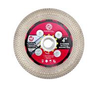 FOCSTOL Disque Diamant Carrelage 105mm - Double Face Coupe Meulage Lame Scie Diamant avec M14 Bride pour Porcelaine Céramique Marbre Granit Artificielle Pierre avec X Mesh Jante