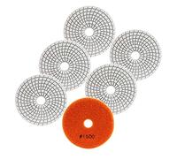 FOCSTOL Disque Diamant de Polissage - 6 pièces 100mm #1500 Tampon Polissage Diamant pour Granit Marbre Pierre Artificielle Quartz pour Meuleuse d'angle
