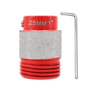 FOCSTOL Meule Diamantée pour Vitrail - 1 pièce 25mm Mèches de Meuleuse pour Vitrail avec Clef Allen M5 pour Poncer Verre Carrelage Pierre Jade