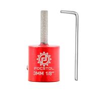 FOCSTOL Meule Diamantée pour Vitrail - 3mm Mèches de Meuleuse pour Vitrail pour Poncer Verre Carrelage Pierre Jade