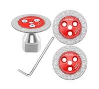 FOCSTOL Mini Disque Diamant Carrelage - 3 pièces 50mm Disque a Tronconner Carrelage et 1 pièce Bride M14 pour Marbre Granit Pierre Artificielle Carrelage Céramique
