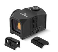 FOCUHUNTER Optics 1x19mm Multi-Réticule Point Rouge de Précision Compatible avec Adaptateur ACRO, Viseur Point Rouge Shake Awake 3 MOA avec 2 Supports de Rail Picatinny, Lunette Antichoc