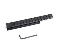FOCUHUNTER Taktische 14 Slots Picatinny Weaver Rail 11mm BIS 20mm Schienenbefestigung Leichtbau-Schienenfuß aus Aluminiumlegierung Für Jagd Airsoft Jagdzubehör Outdoor-Sportspiele Picatinny Schiene