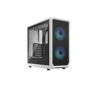 Focus 2 RGB - Tour - ATX - panneau latéral fenêtré (verre trempé) - pas d'alimentation (ATX) - blanc TG teinte foncée - USB/Audio