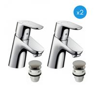 Focus 70 Lot de 2 mitigeurs de lavabo (31604000-DUO)